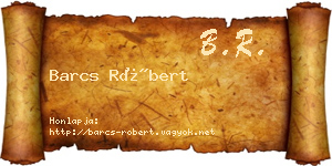 Barcs Róbert névjegykártya