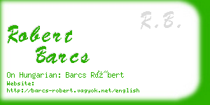 robert barcs business card